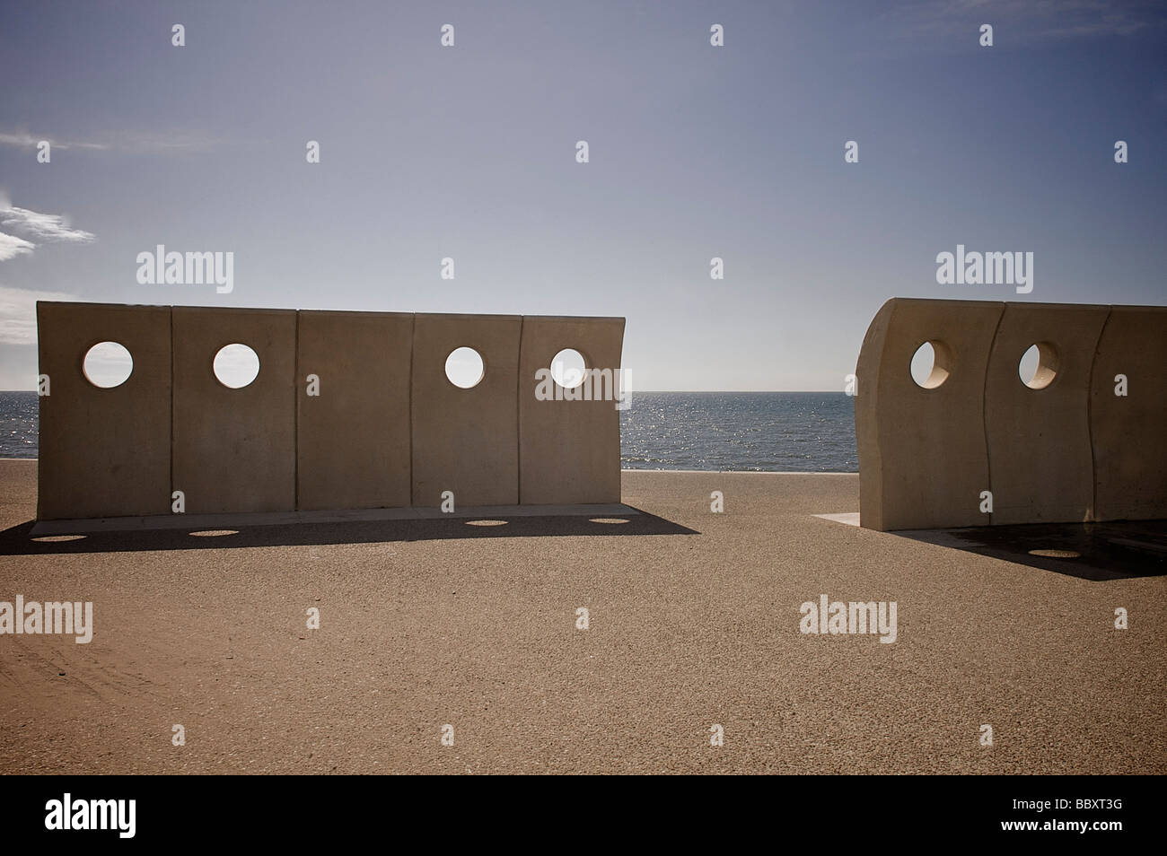 Cleveleys plage et de la promenade Banque D'Images