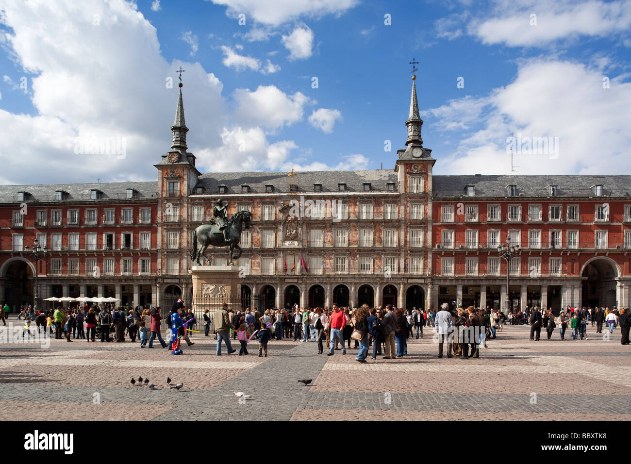 Plaza Mayor Madrid Espagne Banque D'Images