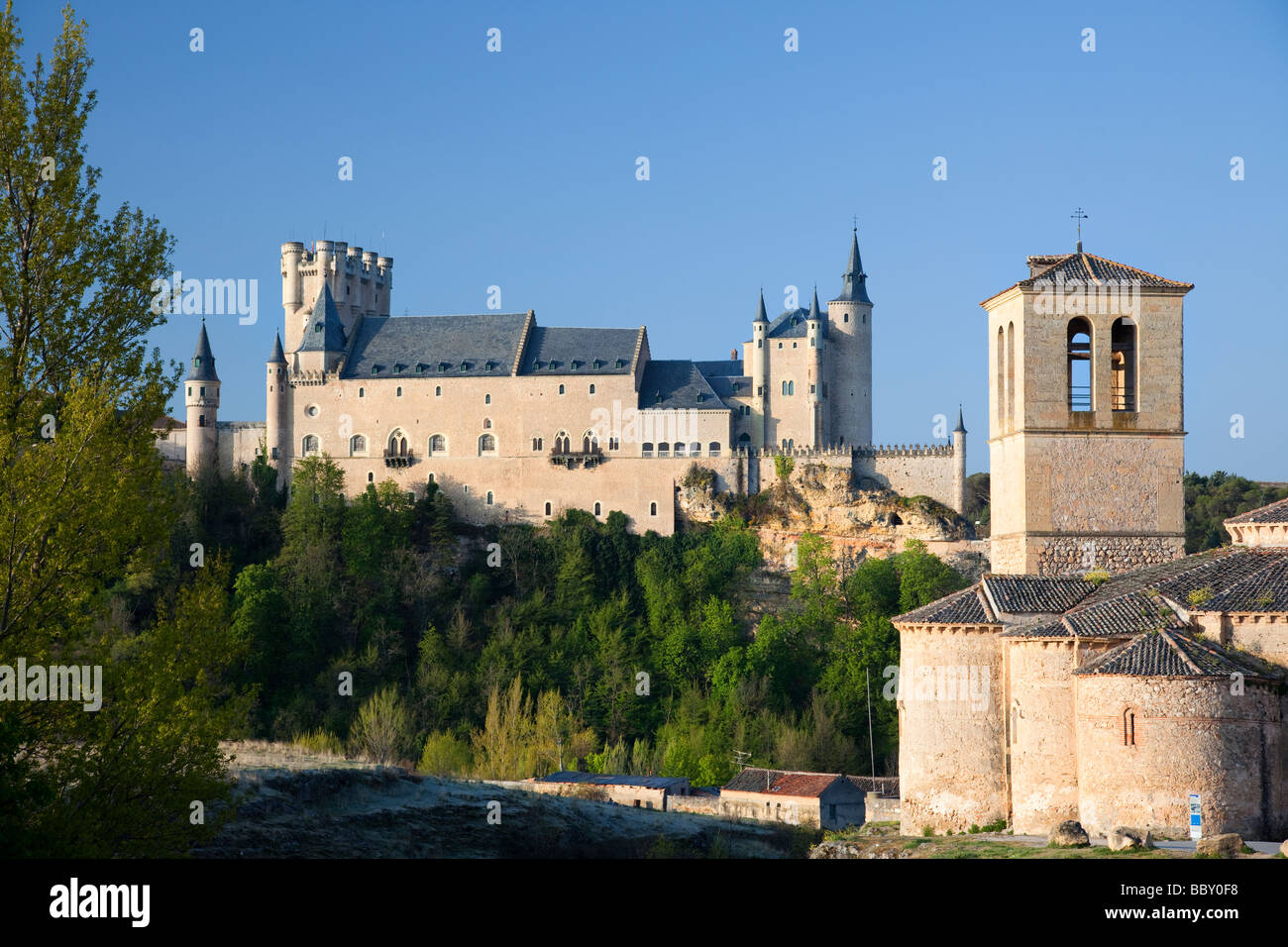 Château de Segovia, Ségovie, Espagne Banque D'Images