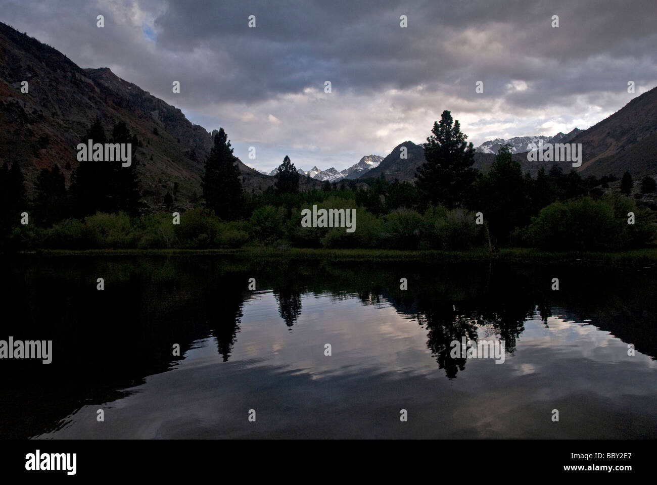 L'évêque de l'Est Région du ruisseau de montagne Sierra près de Bishop Californie États-Unis La saison est le printemps Banque D'Images