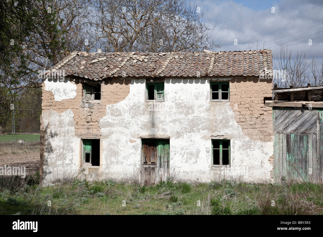 Gîte rural à l'abandon Banque D'Images