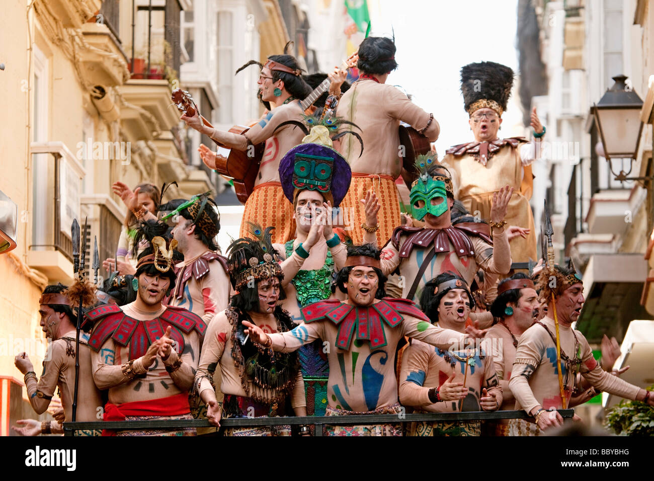 Carrusel en los Coros de carnavals de Cádiz andalousie España chorales dans le carrousel carnavals de Cadiz Andalousie Espagne Banque D'Images