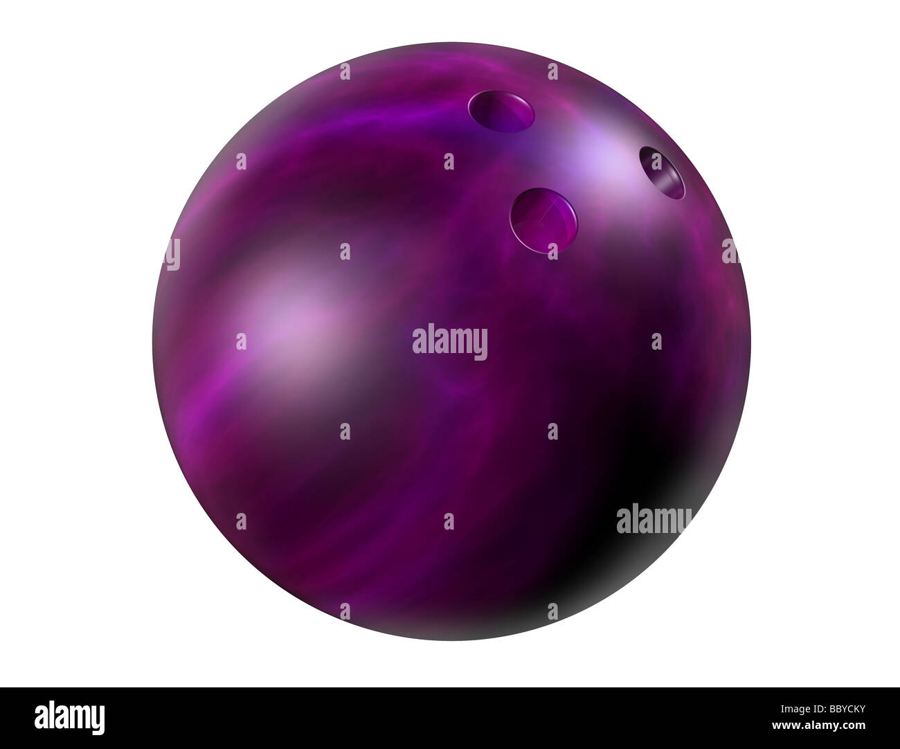Illustration d'une isolé marbré brillant bowling ball Banque D'Images