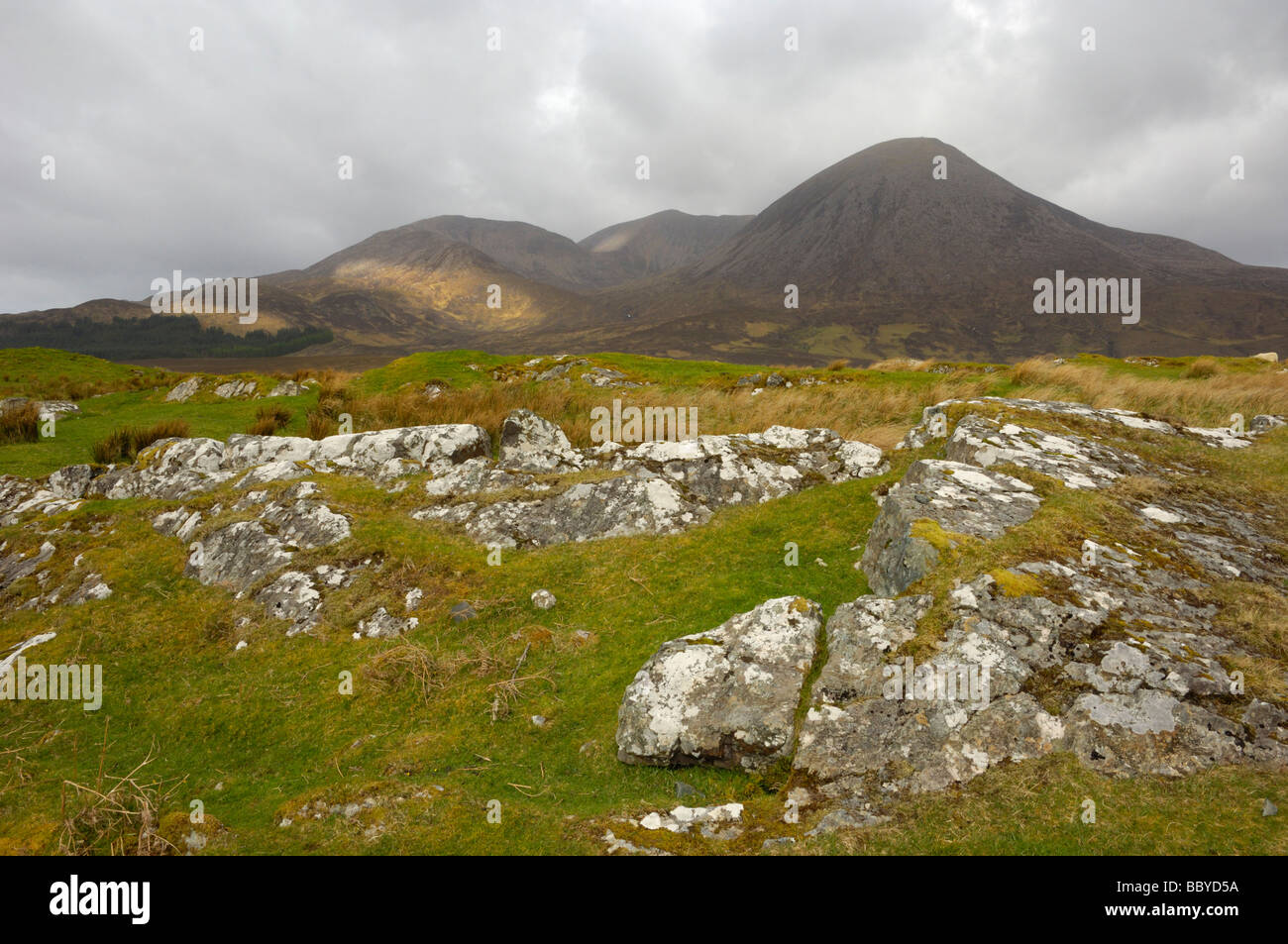 Beinn na Caillich, Red Cullins, près de Broadford, Isle of Skye, Scotland Banque D'Images