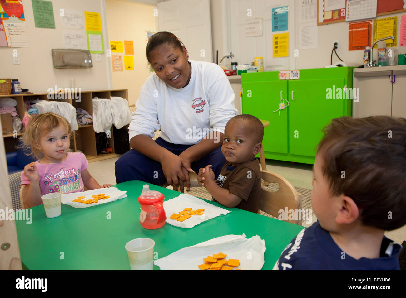 "La garde d''enfants day care nursery Banque D'Images