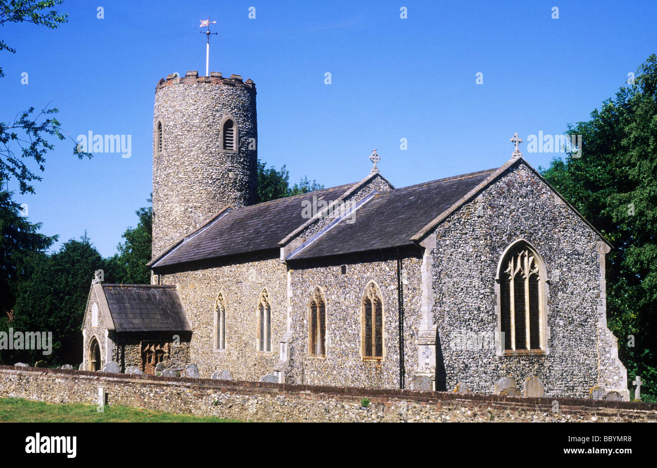 Colney Norfolk Anglo saxon tour ronde tours, églises église Anglais 11e siècle bâtiment architecture East Anglia Angleterre UK Banque D'Images