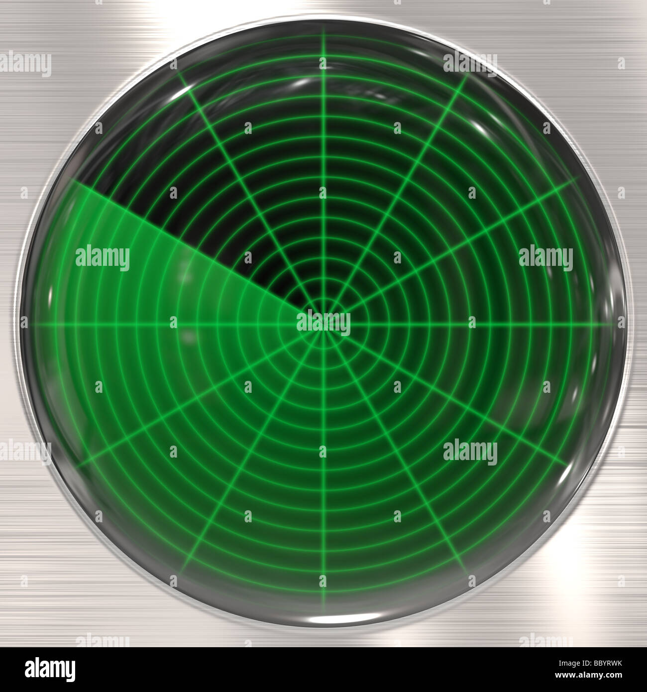 Grande image d'un écran radar ou sonar Photo Stock - Alamy