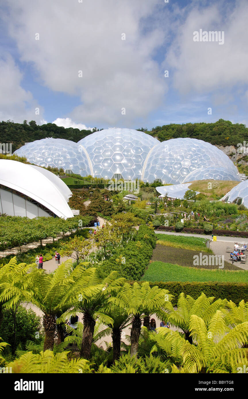 Eden Project, Bodelva, St Austell, Cornwall, Angleterre, Royaume-Uni Banque D'Images
