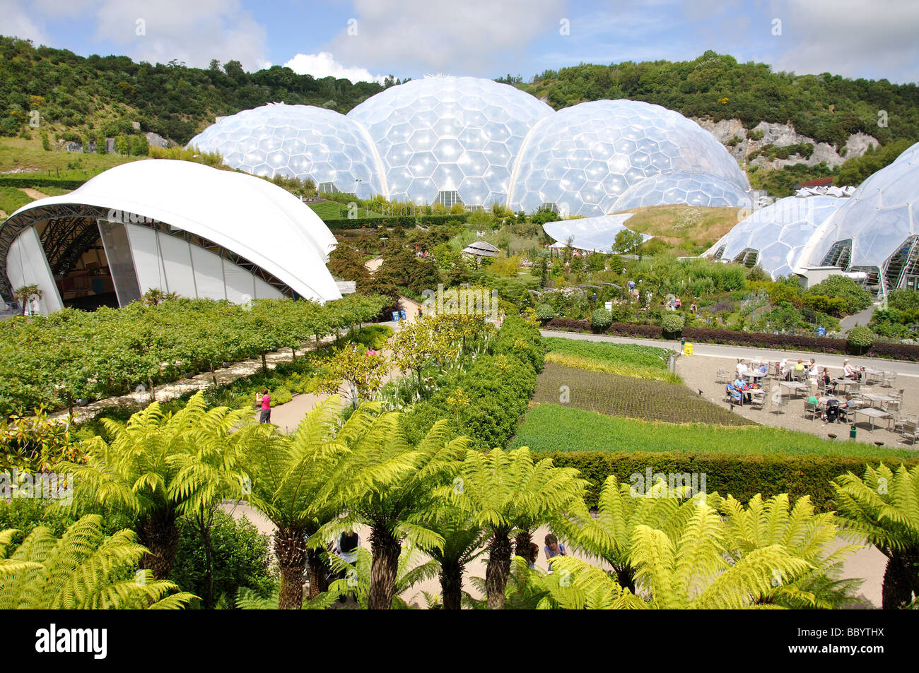 Eden Project, Bodelva, St Austell, Cornwall, Angleterre, Royaume-Uni Banque D'Images