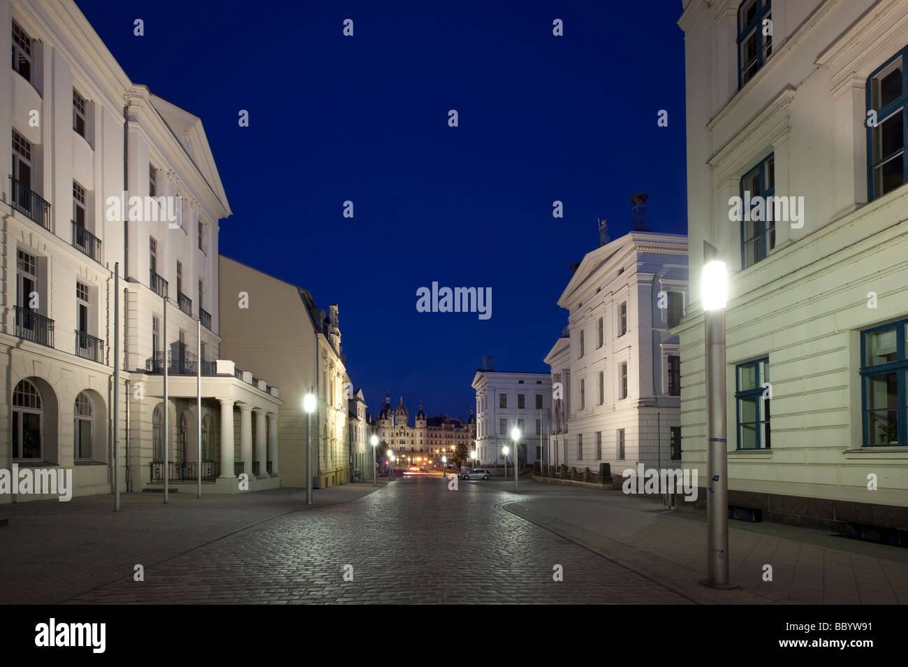 Bâtiments de la rue, où aujourd'hui Schlossstrasse la Chancellerie d'État et le ministère des Transports, de la construction et régionaux développemen Banque D'Images