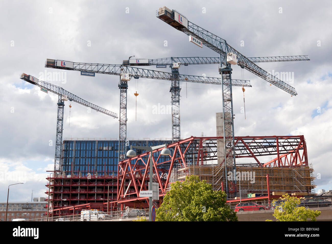 Contruction sur Kungsholmen en 2009 (Stockholm) Banque D'Images