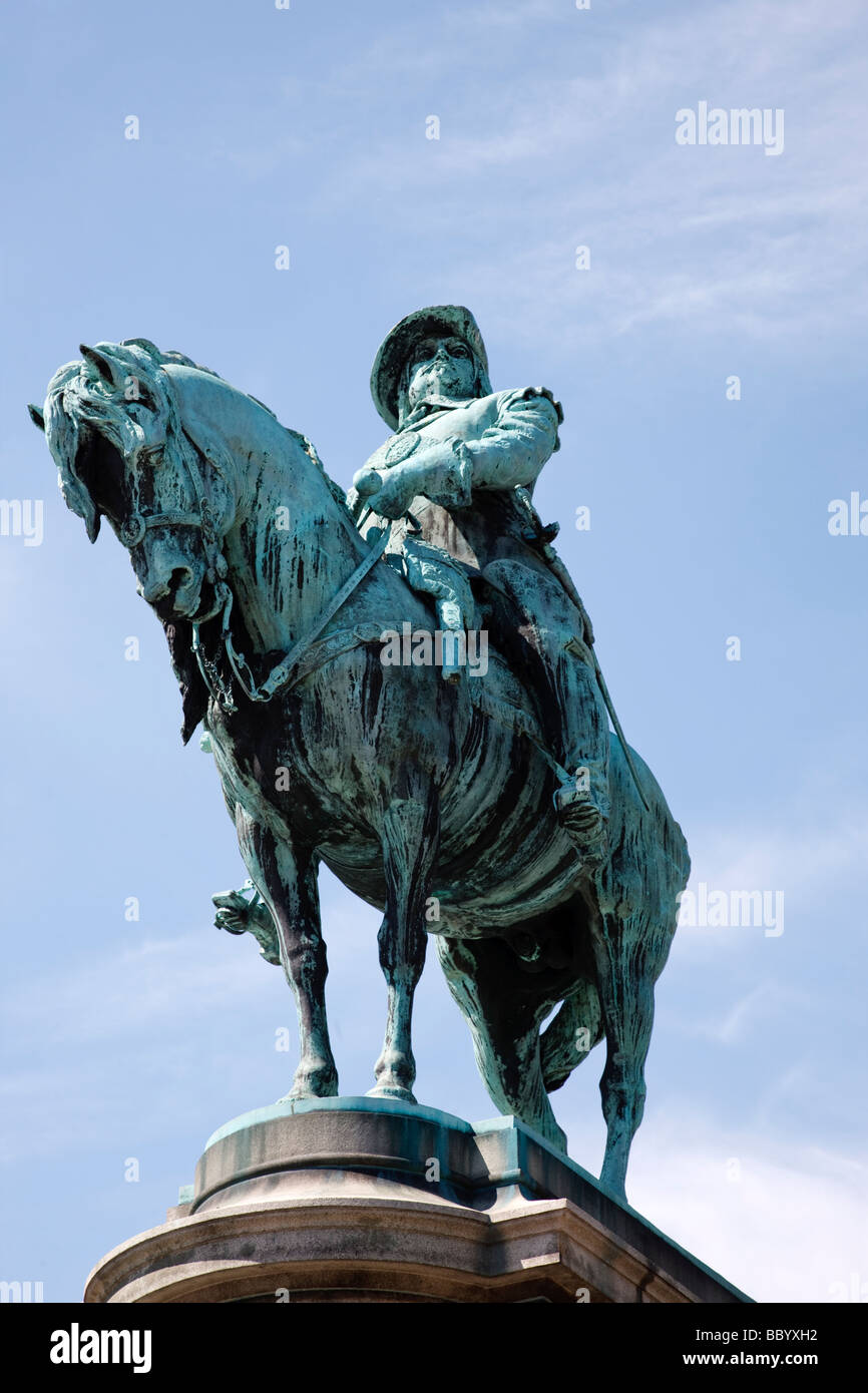 Statue du Roi Karl X Gustav, Stortorget, Malmö (Suède) Banque D'Images