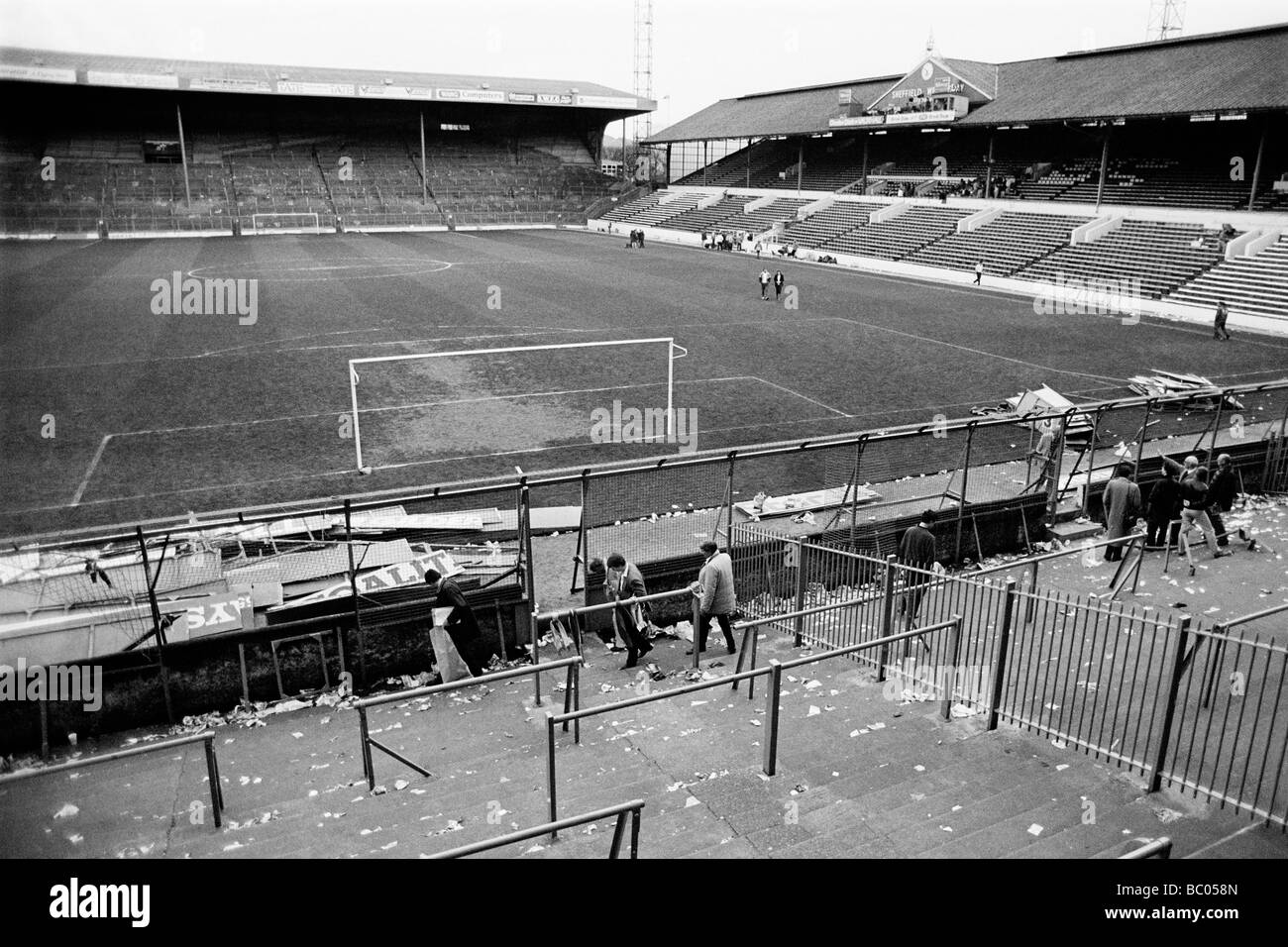 Le stade de football Hillsborough disaster 15 avril 1989 lors de la demi-finale de la FA Cup entre Liverpool et Nottingham Forest Banque D'Images