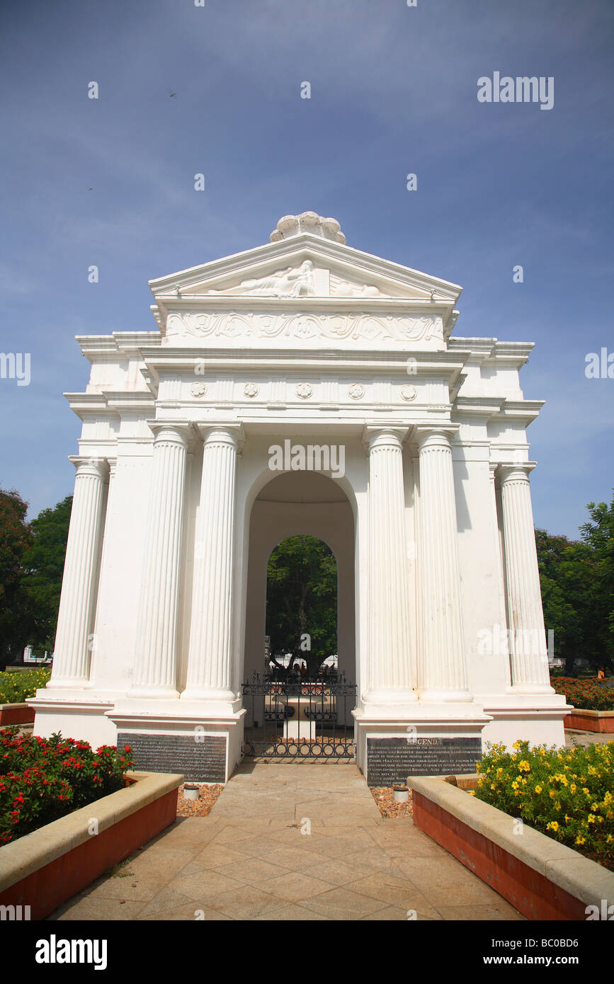 L'Inde, le Tamil Nadu, Puducherry, Pondicherry, partie française, la place du gouvernement, Bharathi Park Banque D'Images