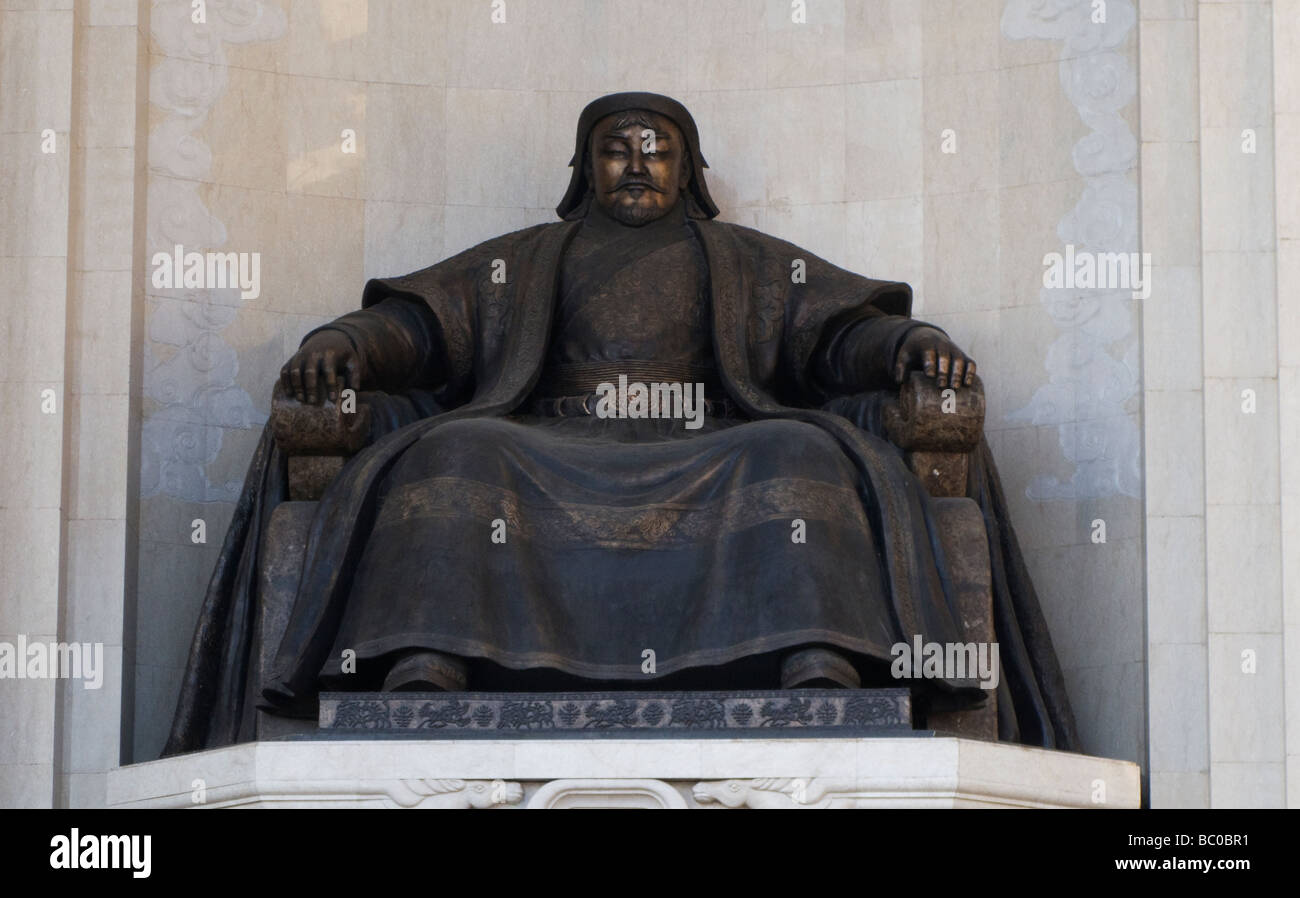 Oulan Bator Mongolie statue de Gengis Khan Banque D'Images