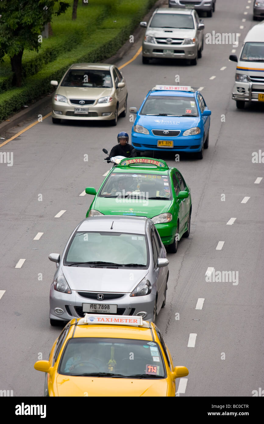 Le trafic de Bangkok, Thaïlande Banque D'Images
