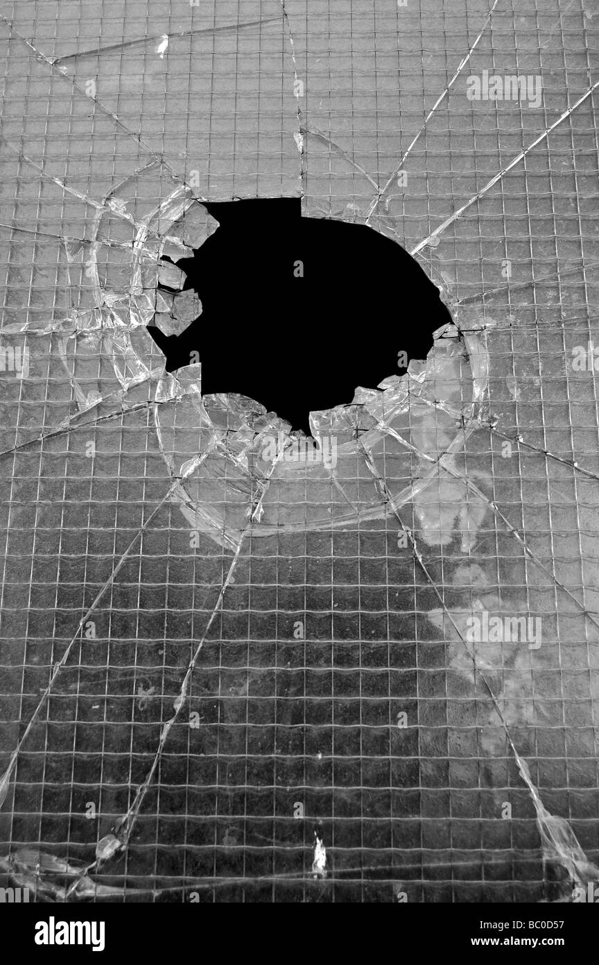 Broken Glass texture de fond. Noir et blanc. Banque D'Images