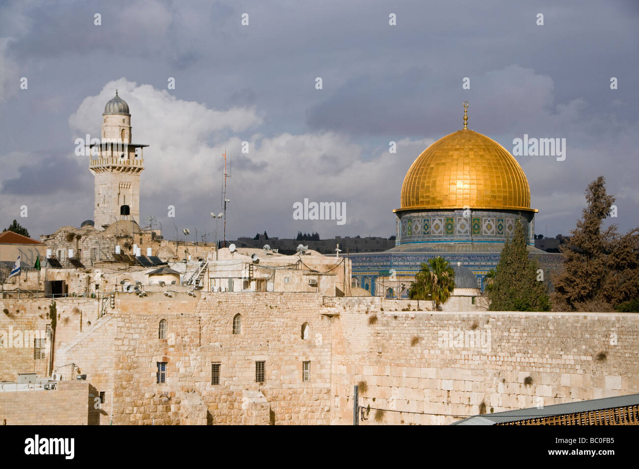 Dôme du Rocher Jérusalem Israël Banque D'Images