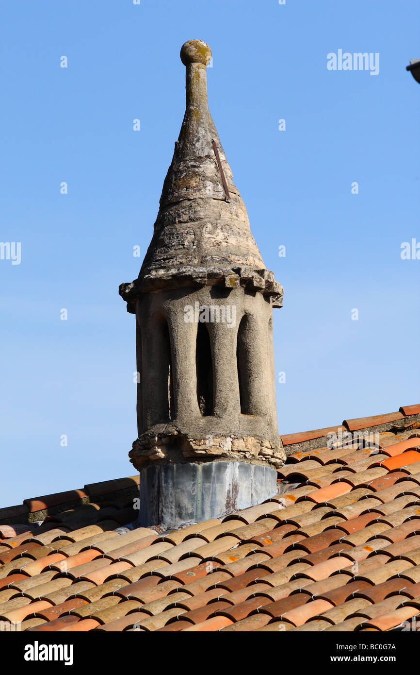 Vézénobres tourelle Languedoc-Rousillon France Banque D'Images