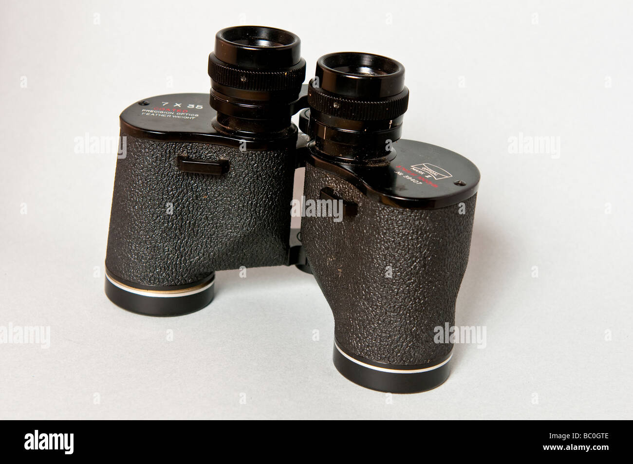 Old black binoculars Banque D'Images