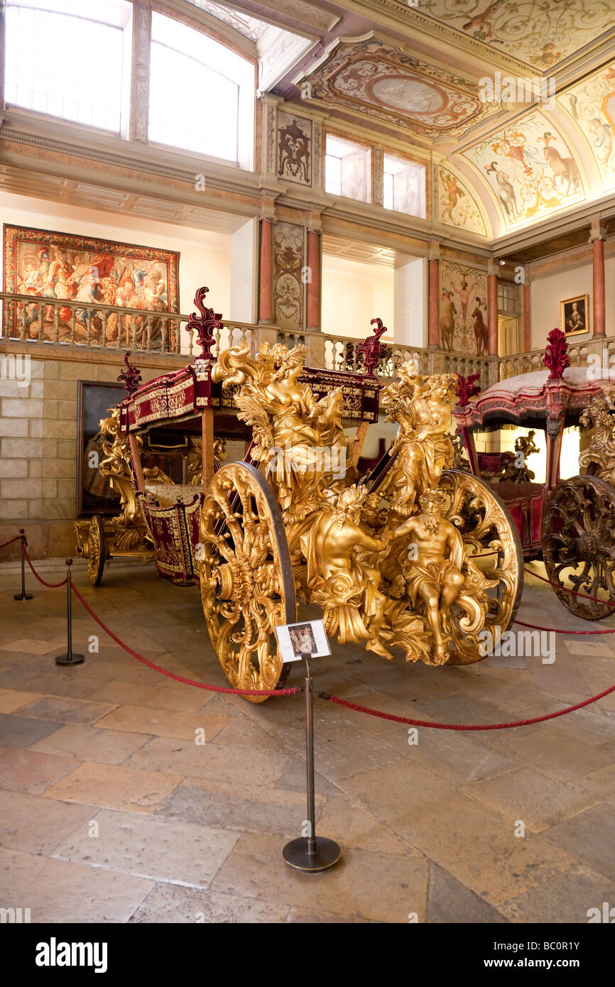 Le Pape Clément XI (entraîneur de l'ambassade des océans), construit en 1716. L'entraîneur National Museum / Musée du CNA. dos Coches, Lisbonne, Portugal. Banque D'Images