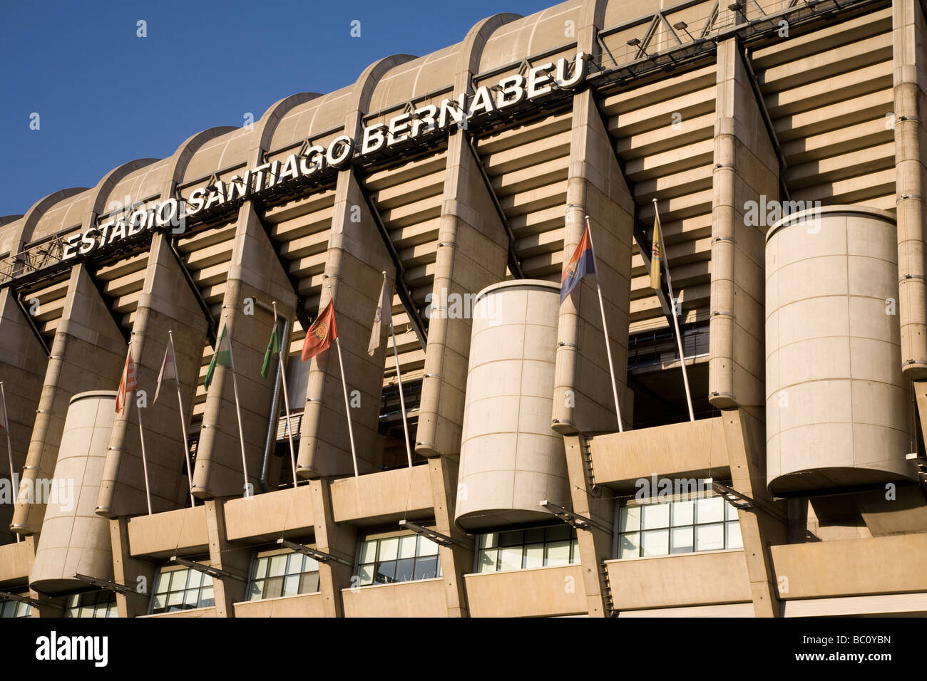 Stade Santiago Bernabeu du Real Madrid Football Club, Madrid, Espagne Banque D'Images