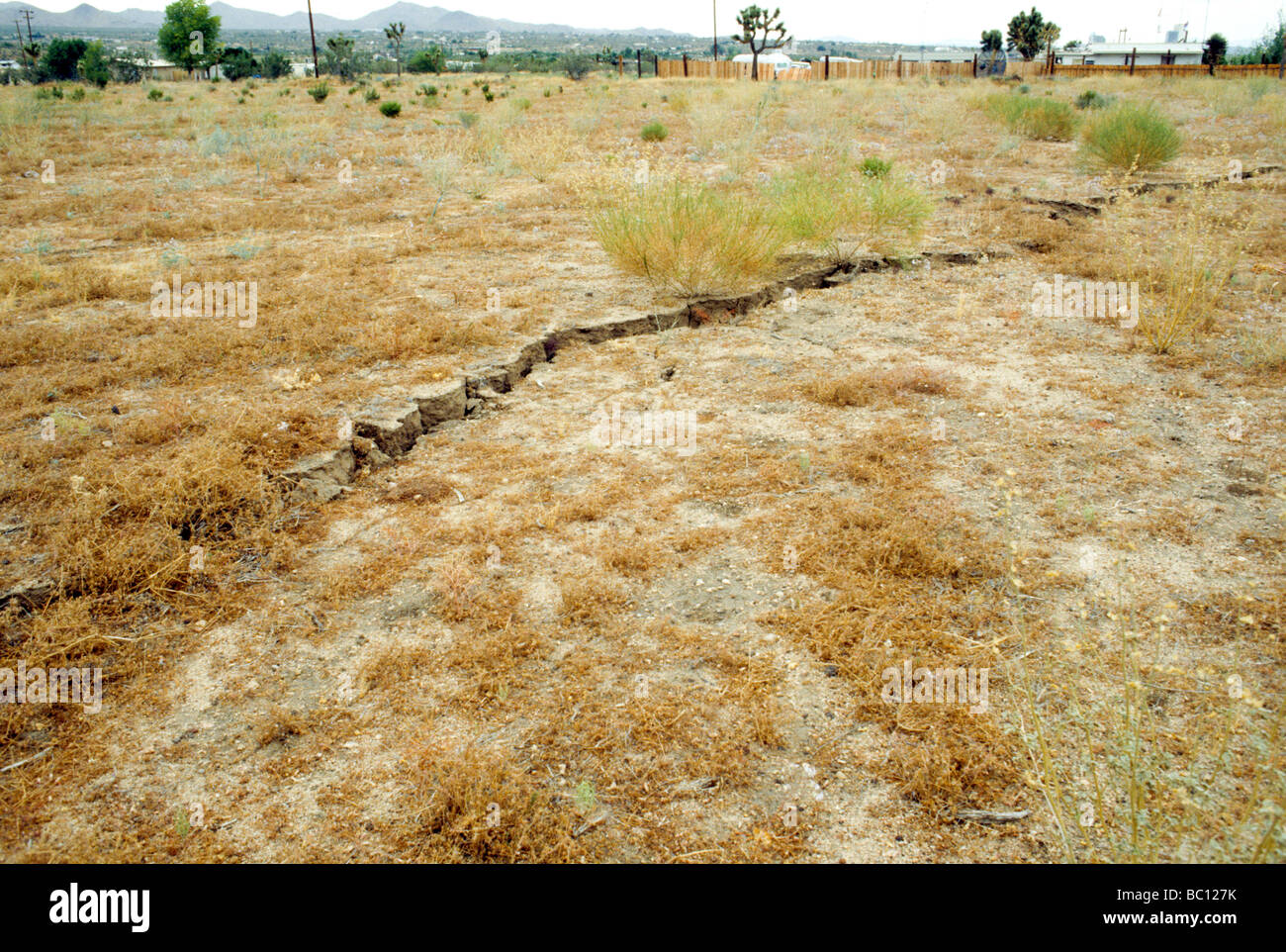 Défaut tremblement de landers en Californie 1992 Richter 7.3 crack temblor sismique de la terre Banque D'Images