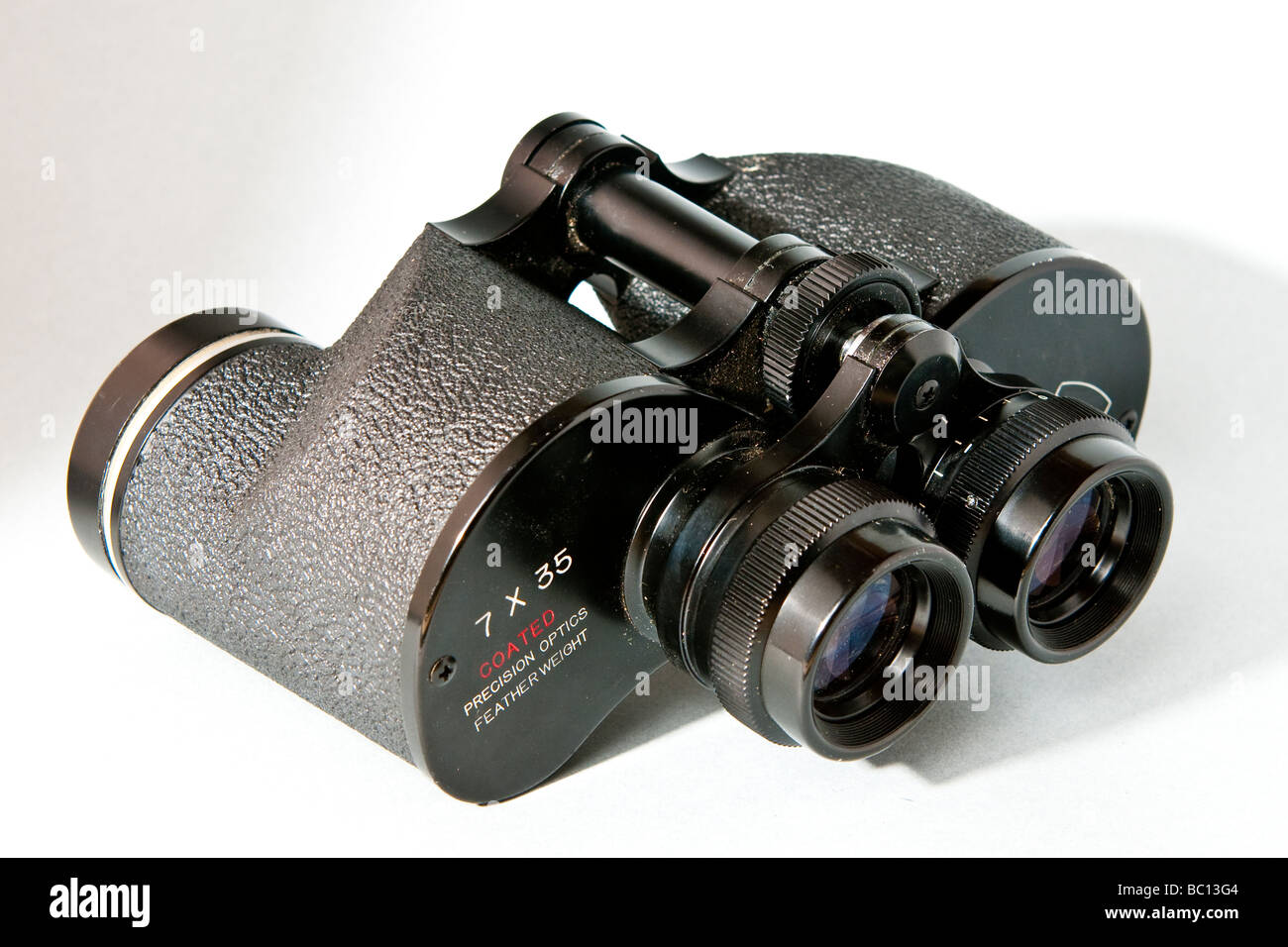 Old black binoculars Banque D'Images