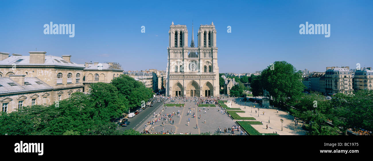 France, Paris, Ile de la Cité, Notre Dame de Paris Banque D'Images