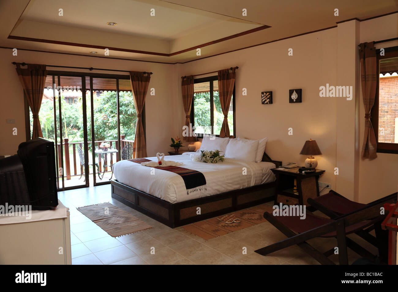 Une chambre au Spa resort Chiang Mai, Thaïlande Banque D'Images