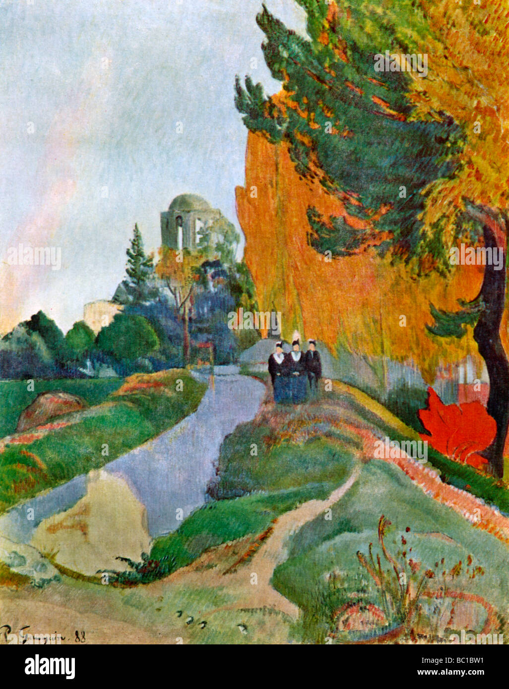 'Paysage à Arles près de l'Église St-trophime', 1888 (1939).Artiste : Paul Gauguin Banque D'Images