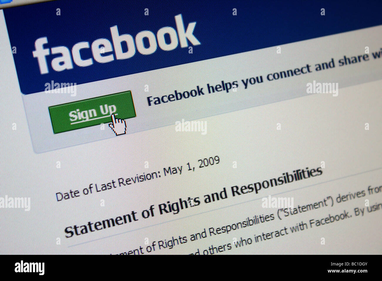 Facebook Banque D'Images