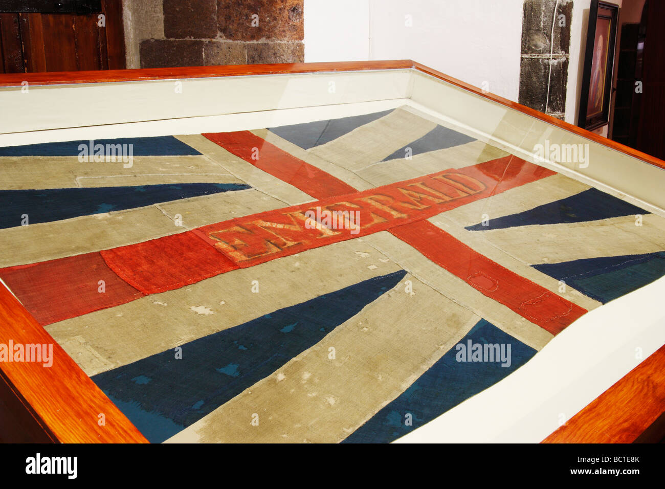 Royaume-uni drapeau en Musée Militaire à Santa Cruz de Tenerife dans les îles Canaries. Banque D'Images