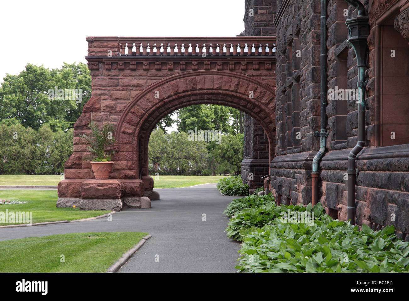 L'entrée à l'Archway James J. Hill House à Saint Paul (Minnesota) Banque D'Images