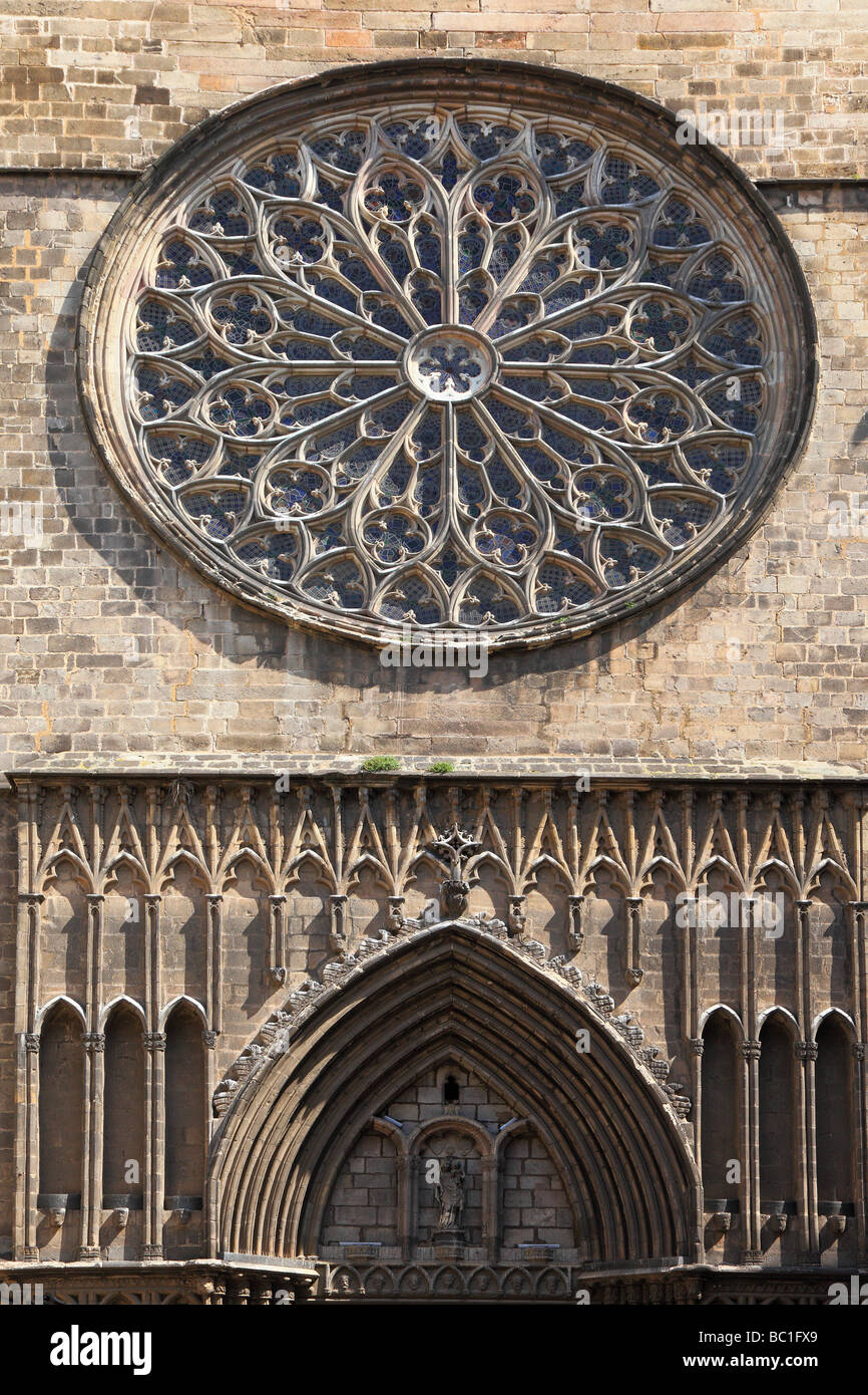 L'église gothique Santa Maria del Pi Barcelone Catalogne Espagne Banque D'Images
