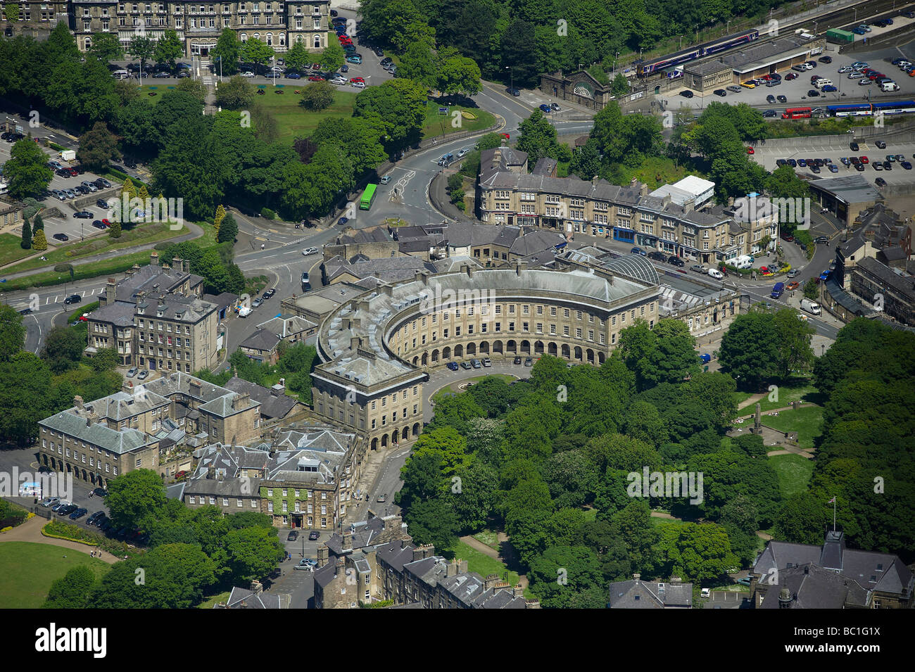 Le Croissant, Buxton Derbyshire, Angleterre du Nord Banque D'Images