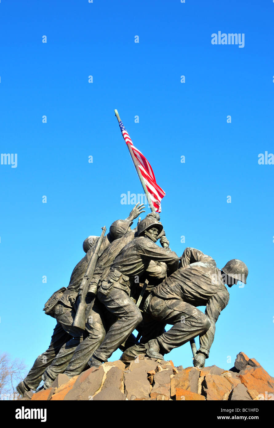 Iwo Jima World War II Statue Banque D'Images