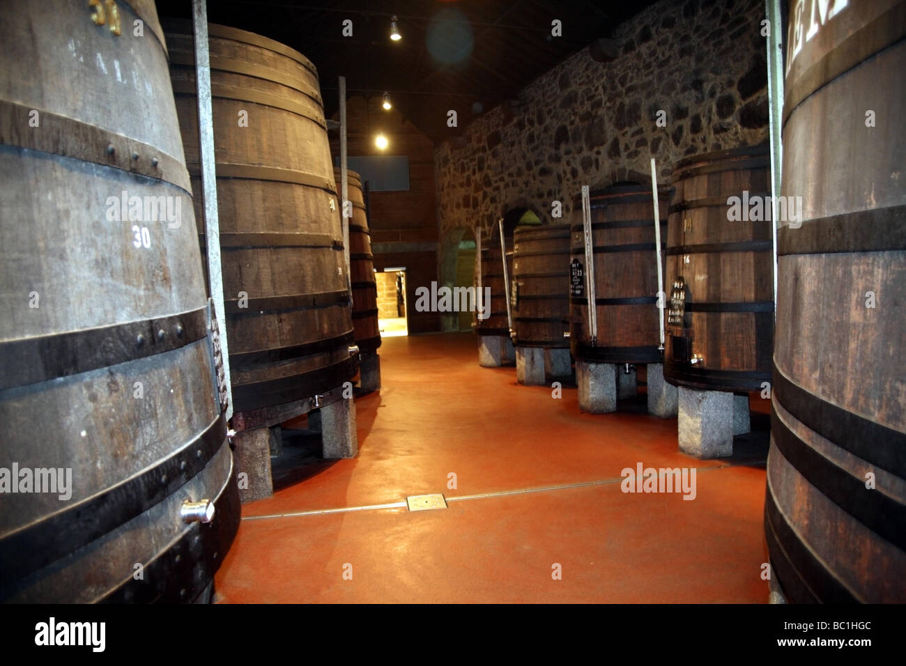 Barils de port à Porto Portugal Vin Lodge Banque D'Images
