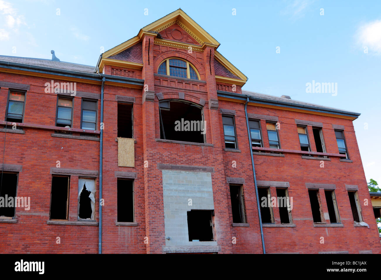 Le bâtiment K de Mimico Historique Lunatic Asylum de 1880 est en cours de rénovation par le Humber College à Toronto Banque D'Images