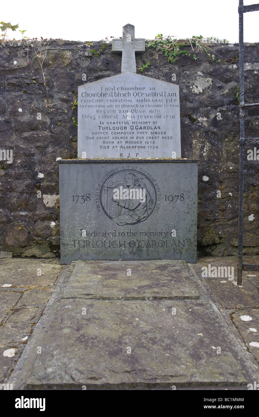 Turlough o carolan Le Kilronan Churchyard Keadue comté de Roscommon Banque D'Images