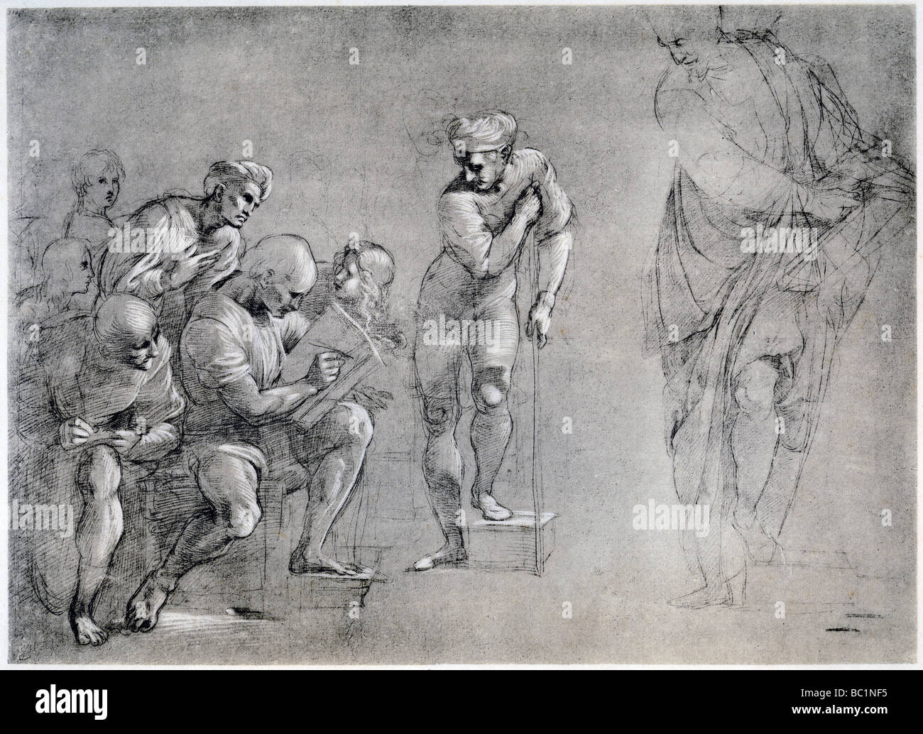 Pythagore (580-500 avant J.-C.), l'illustration pour l'école d'Athènes", 16e siècle.Artiste : Raphael Banque D'Images