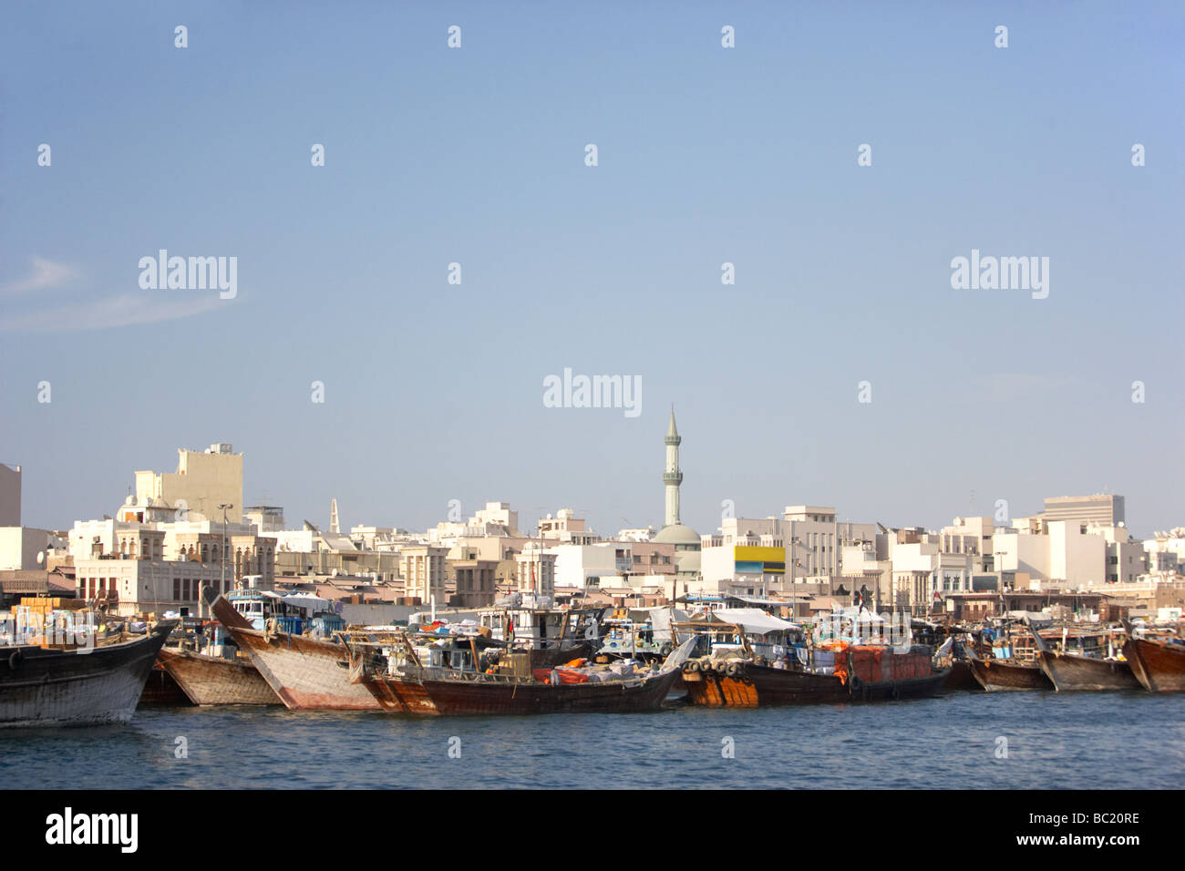 Voir des bâtiments de Dubai Creek Banque D'Images