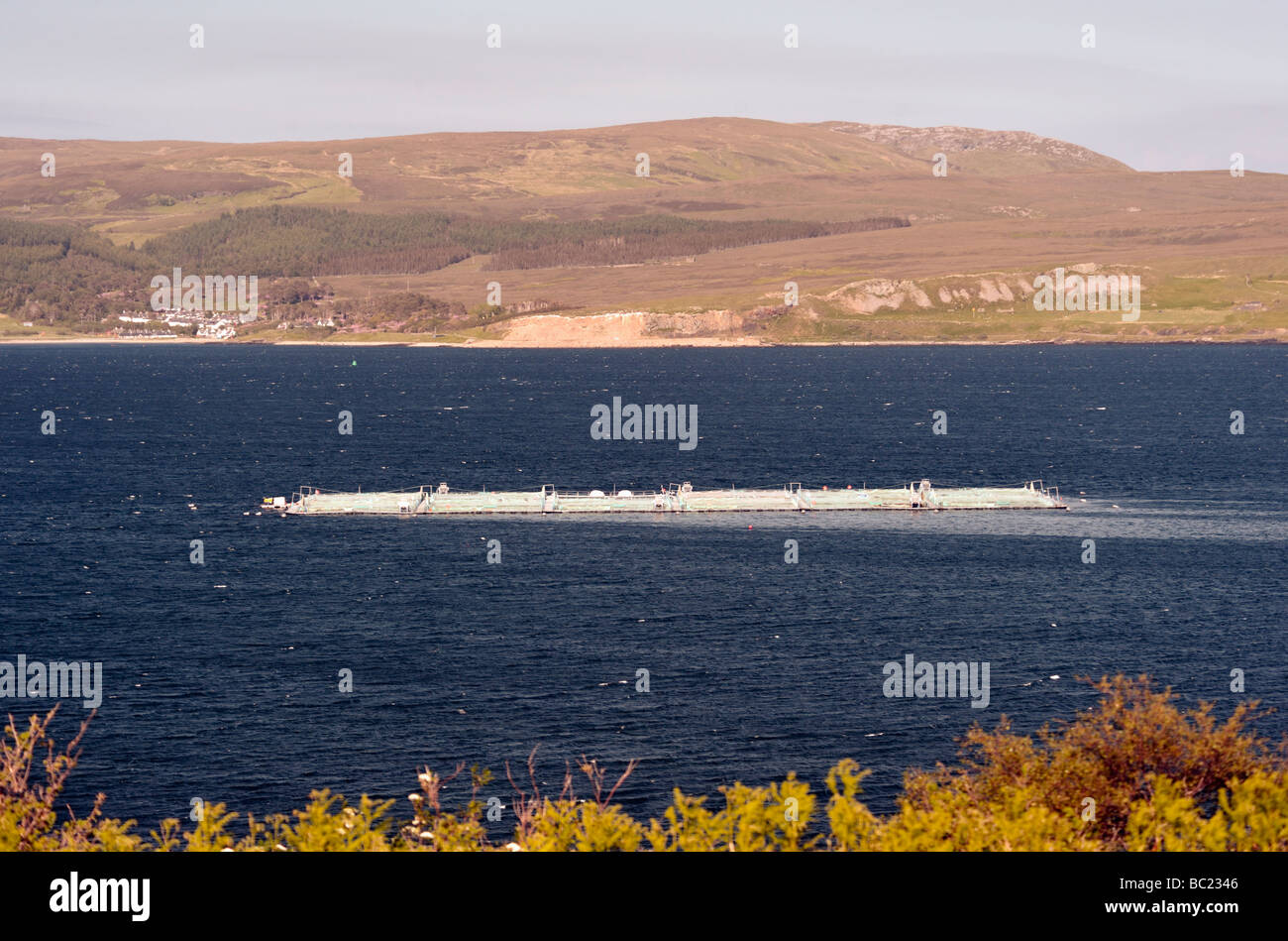 La ferme du poisson et de l'île de Raasay, du Braes. Île de Skye, Hébrides intérieures, Ecosse, Royaume-Uni, Europe. Banque D'Images