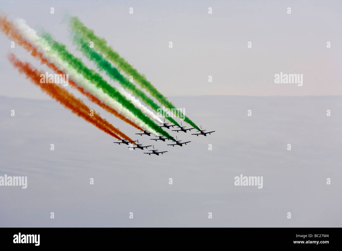 Frecce Tricolori l'équipe italienne d'avions acrobatiques Banque D'Images