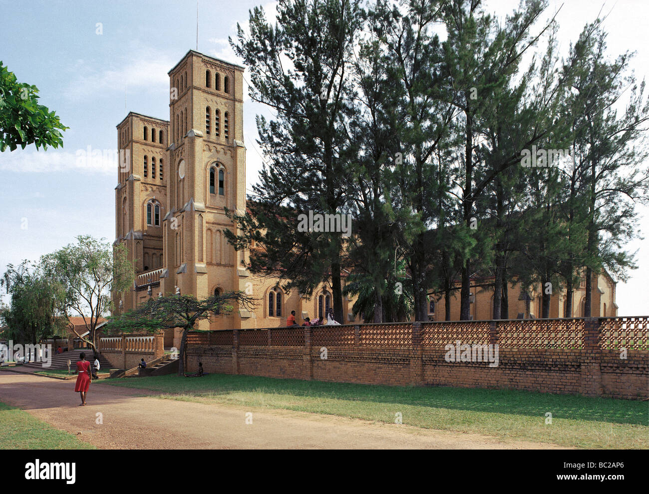 Cathédrale Catholique Romaine Rubaga Kampala Ouganda Afrique de l'Est site religieux bâtiment historique construit de briques de style roman Banque D'Images