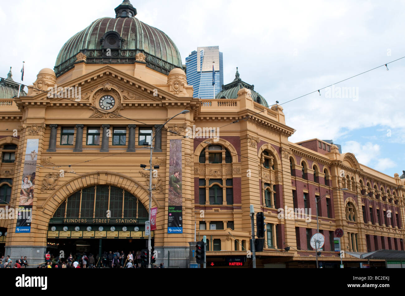 La gare de Flinders Street, Melbourne, Victoria, Australie Banque D'Images