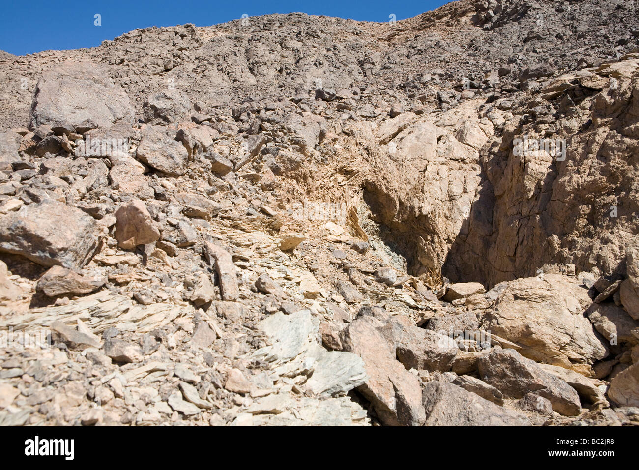Géologie à l'Est du désert d'Égypte Banque D'Images