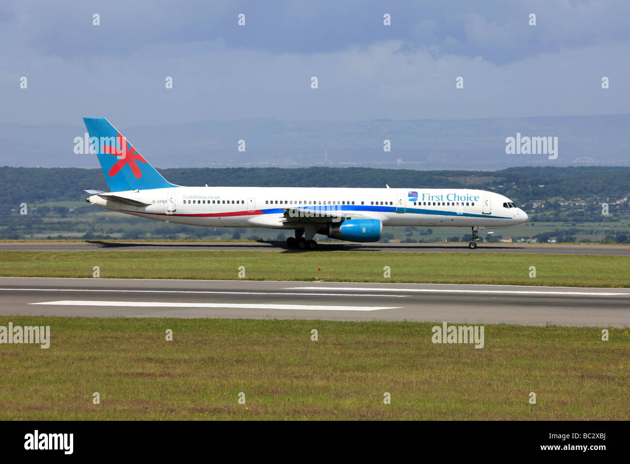 Premier Choix Forfait Entreprise Boeing 777 à l'aéroport de Bristol Banque D'Images