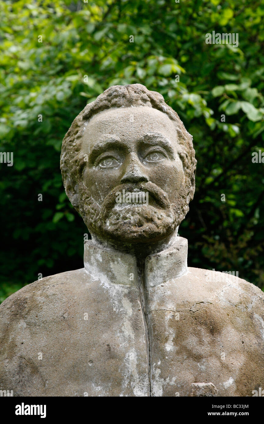 Statue de Haïlé Sélassié par Hilda Seligman dans Cannizaro Park, London, Londres, Royaume-Uni Banque D'Images