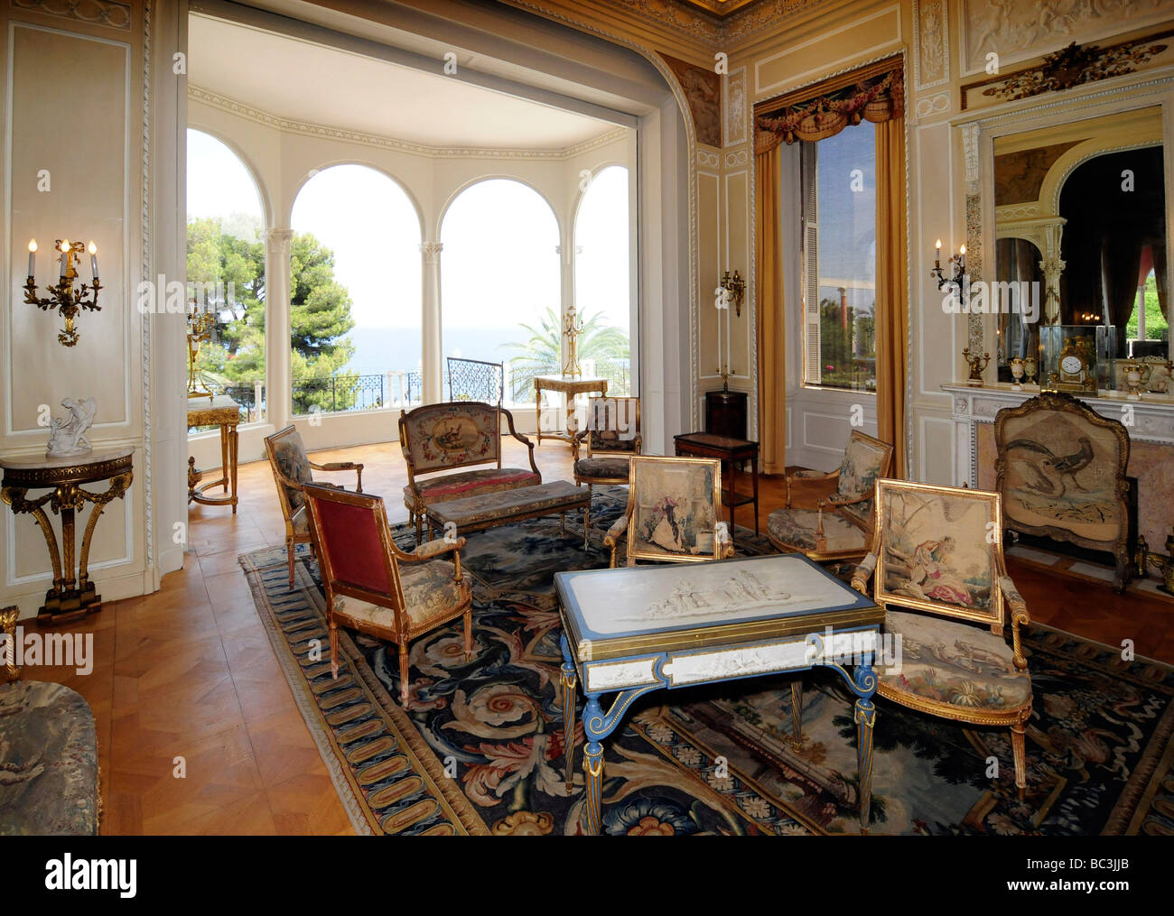 Intérieur de la Villa Ephrussi de Rothschild, un Palais Français à